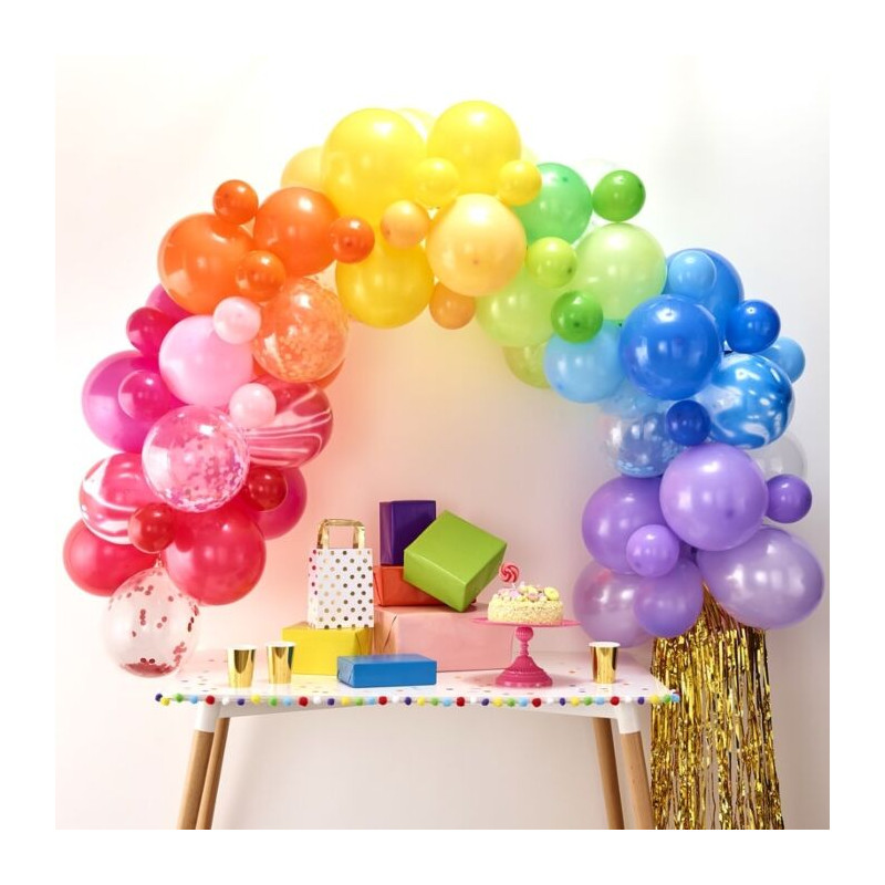 Ghirlanda di palloncini arcobaleno, 85 pezzi